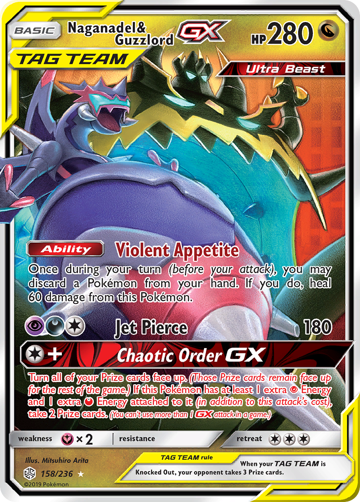 Naganadel & Guzzlord GX (158/236) [Sun & Moon: Cosmic Eclipse] | Gear Gaming Bentonville