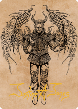 Raphael, Fiendish Savior Art Card (75) (Gold-Stamped Signature) [Commander Legends: Battle for Baldur's Gate Art Series] | Gear Gaming Bentonville