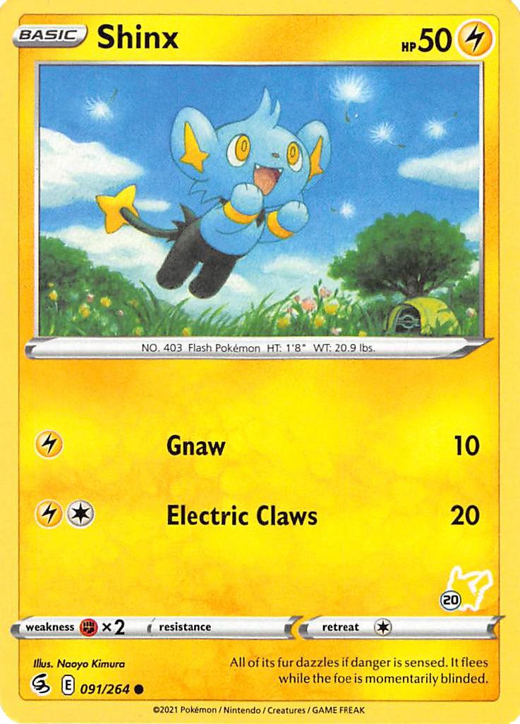 Shinx (091/264) (Pikachu Stamp #20) [Battle Academy 2022] | Gear Gaming Bentonville