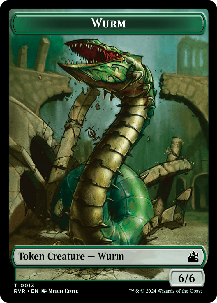 Bird // Wurm Double-Sided Token [Ravnica Remastered Tokens] | Gear Gaming Bentonville