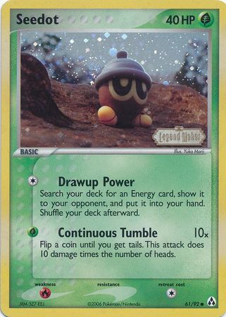 Seedot (61/92) (Stamped) [EX: Legend Maker] | Gear Gaming Bentonville