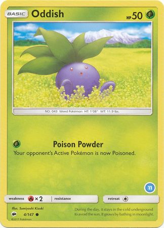 Oddish (4/147) (Deck Exclusive #11) [Sun & Moon: Trainer Kit - Alolan Ninetales] | Gear Gaming Bentonville