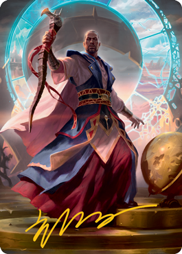 Teferi, Who Slows the Sunset Art Card (Gold-Stamped Signature) [Innistrad: Midnight Hunt Art Series] | Gear Gaming Bentonville