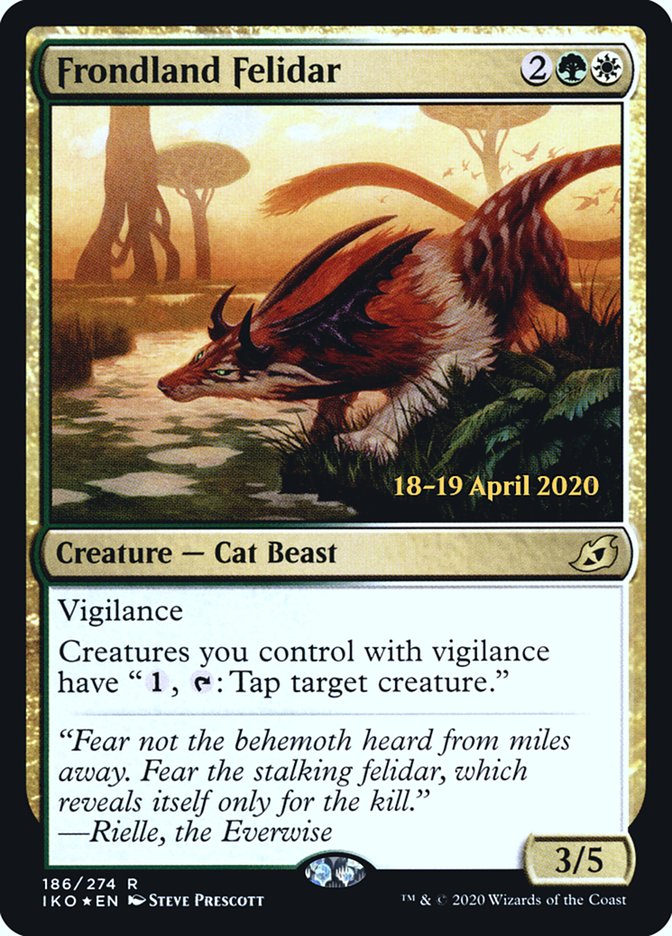 Frondland Felidar  [Ikoria: Lair of Behemoths Prerelease Promos] | Gear Gaming Bentonville