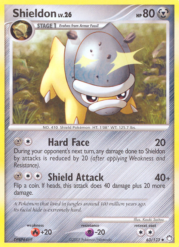 Shieldon (63/123) [Diamond & Pearl: Mysterious Treasures] | Gear Gaming Bentonville