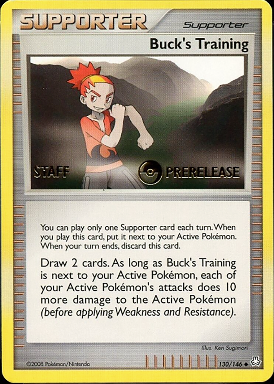 Buck's Training (130/146) (Staff Prerelease Promo) [Diamond & Pearl: Legends Awakened] | Gear Gaming Bentonville