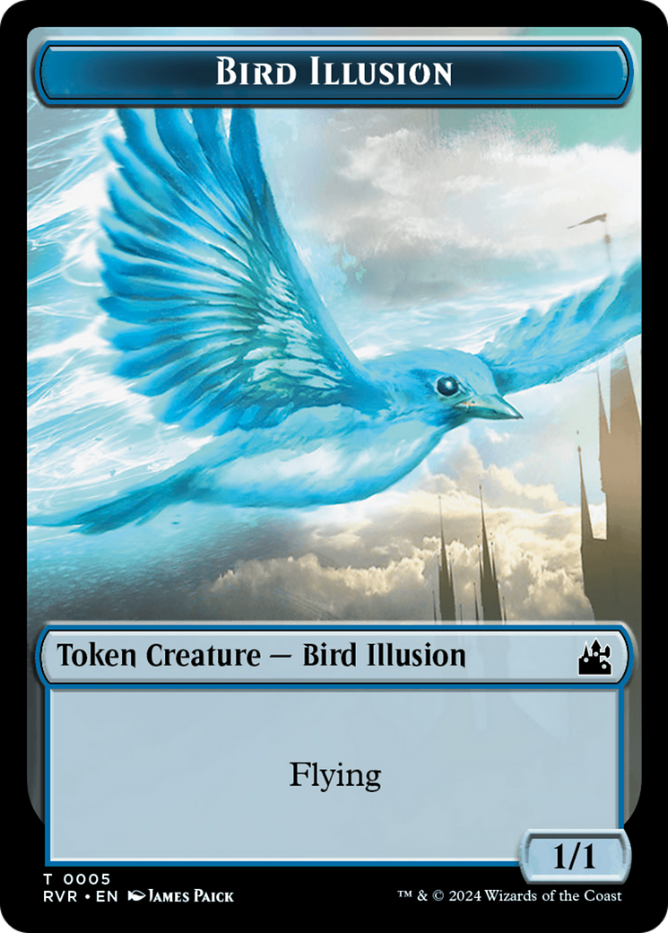 Goblin (0008) // Bird Illusion Double-Sided Token [Ravnica Remastered Tokens] | Gear Gaming Bentonville