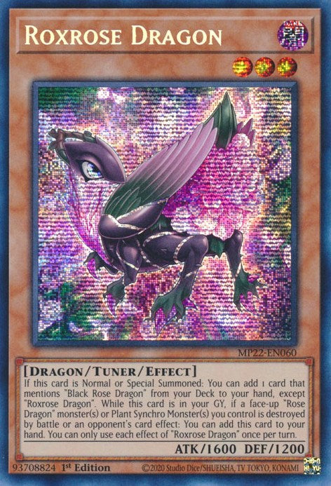 Roxrose Dragon [MP22-EN060] Prismatic Secret Rare | Gear Gaming Bentonville