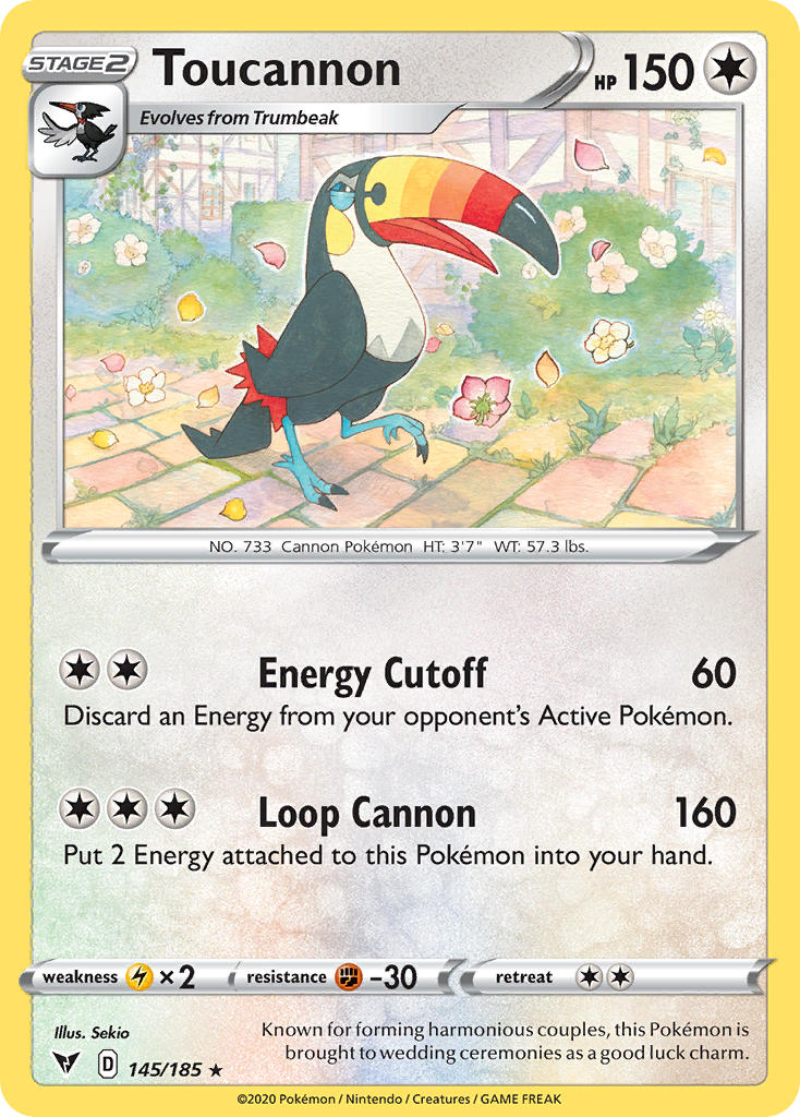 Toucannon (145/185) [Sword & Shield: Vivid Voltage] | Gear Gaming Bentonville