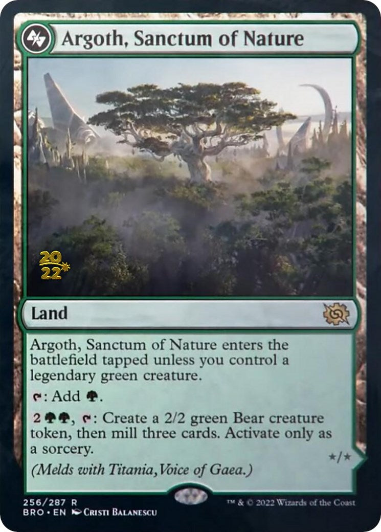 Argoth, Sanctum of Nature [The Brothers' War: Prerelease Promos] | Gear Gaming Bentonville