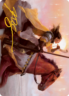 Sunrise Cavalier Art Card (Gold-Stamped Signature) [Innistrad: Midnight Hunt Art Series] | Gear Gaming Bentonville