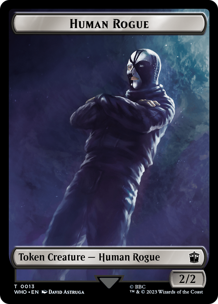 Human Rogue // Beast Double-Sided Token [Doctor Who Tokens] | Gear Gaming Bentonville