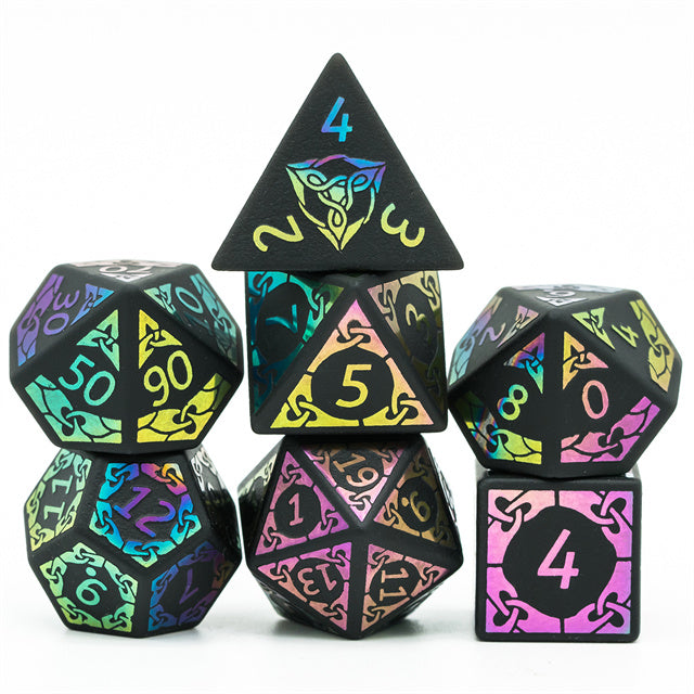 Rainbow Obsidian Gemstone Dice Set | Gear Gaming Bentonville