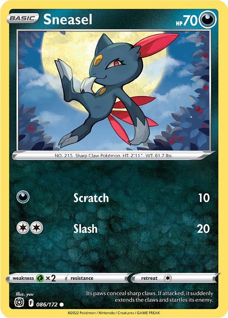 Sneasel (086/172) [Sword & Shield: Brilliant Stars] | Gear Gaming Bentonville