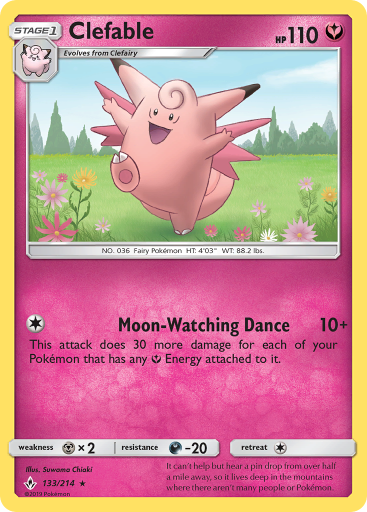 Clefable (133/214) [Sun & Moon: Unbroken Bonds] | Gear Gaming Bentonville