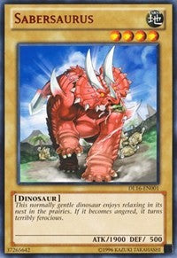 Sabersaurus (Red) [Duelist League Promo] [DL16-EN001] | Gear Gaming Bentonville