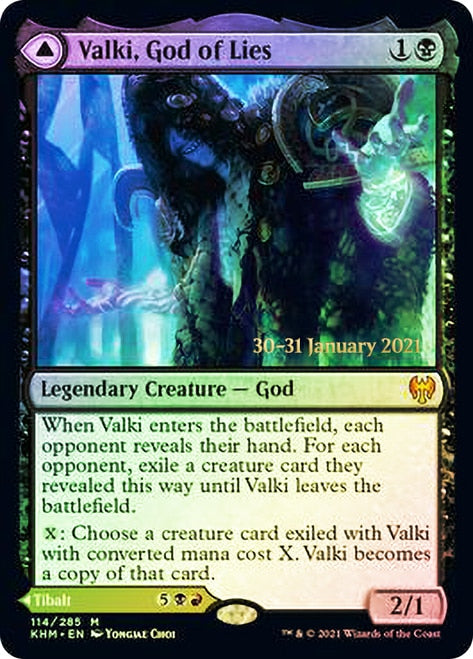 Valki, God of Lies // Tibalt, Cosmic Impostor  [Kaldheim Prerelease Promos] | Gear Gaming Bentonville