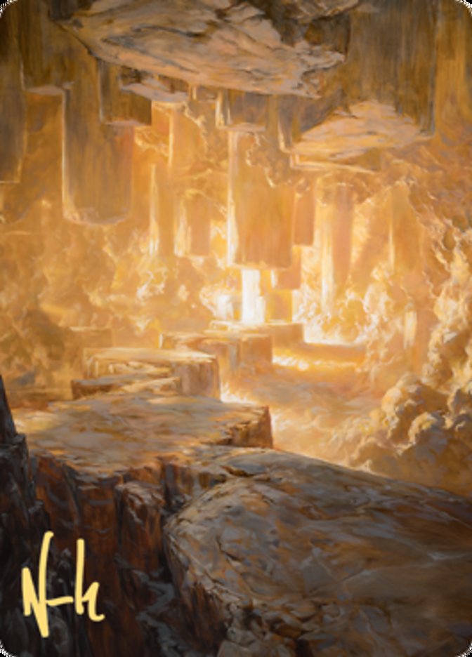 Pillarverge Pathway Art Card (Gold-Stamped Signature) [Zendikar Rising Art Series] | Gear Gaming Bentonville