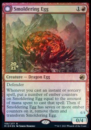 Smoldering Egg // Ashmouth Dragon [Innistrad: Midnight Hunt Prerelease Promos] | Gear Gaming Bentonville