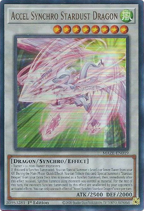 Accel Synchro Stardust Dragon [MAZE-EN019] Ultra Rare | Gear Gaming Bentonville