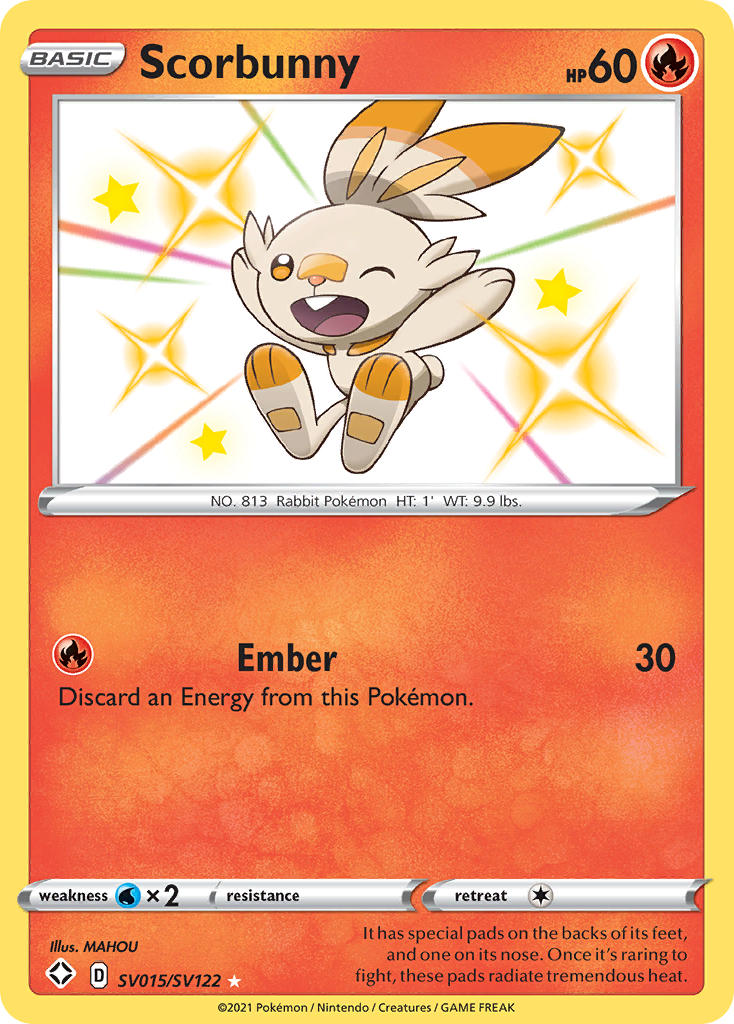 Scorbunny (SV015/SV122) [Sword & Shield: Shining Fates] | Gear Gaming Bentonville