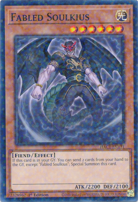 Fabled Soulkius (Duel Terminal) [HAC1-EN131] Parallel Rare | Gear Gaming Bentonville