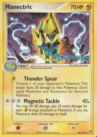 Manectric EX (38/107) (Deoxys Prerelease Promo) [Nintendo: Black Star Promos] | Gear Gaming Bentonville