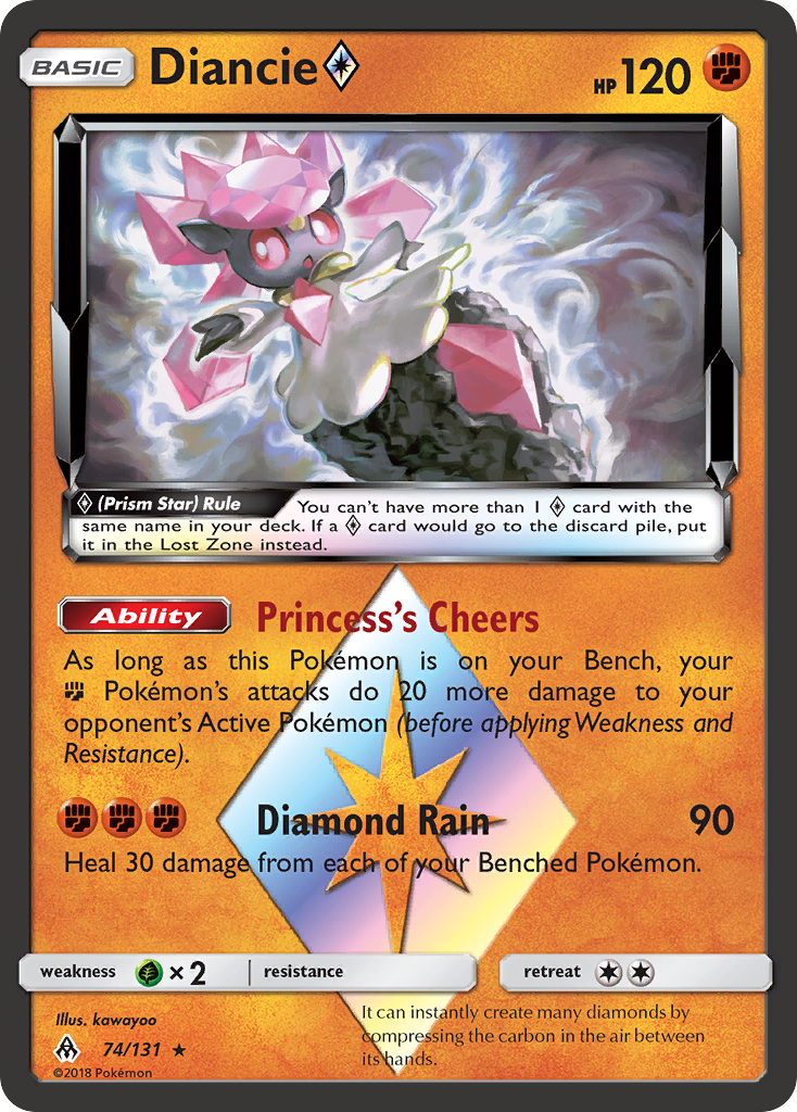 Diancie (74/131) (Prism Star) [Sun & Moon: Forbidden Light] | Gear Gaming Bentonville