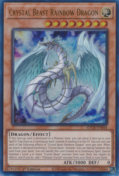 Crystal Beast Rainbow Dragon [SDCB-EN044] Ultra Rare | Gear Gaming Bentonville
