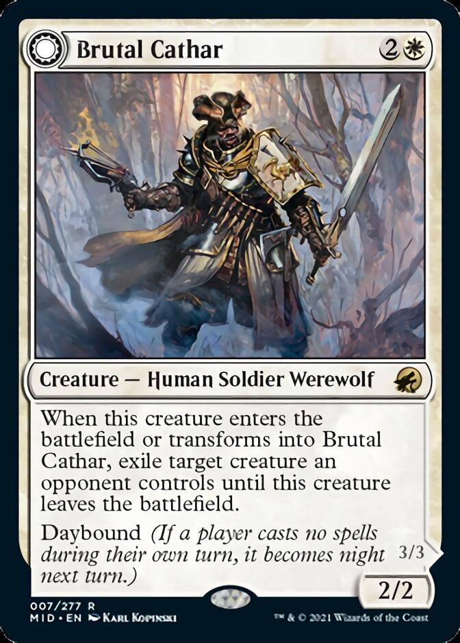 Brutal Cathar // Moonrage Brute [Innistrad: Midnight Hunt] | Gear Gaming Bentonville