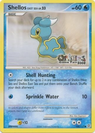 Shellos East Sea (106/132) (Origins Game Fair 2008) [Nintendo: Black Star Promos] | Gear Gaming Bentonville