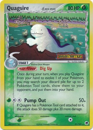 Quagsire (21/101) (Delta Species) (Stamped) [EX: Dragon Frontiers] | Gear Gaming Bentonville