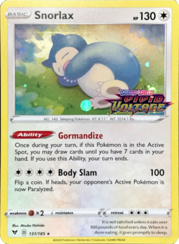 Snorlax (131/185) [Sword & Shield: Black Star Promos] | Gear Gaming Bentonville