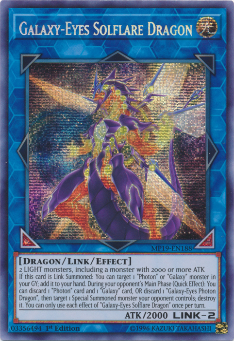 Galaxy-Eyes Solflare Dragon [MP19-EN188] Prismatic Secret Rare | Gear Gaming Bentonville