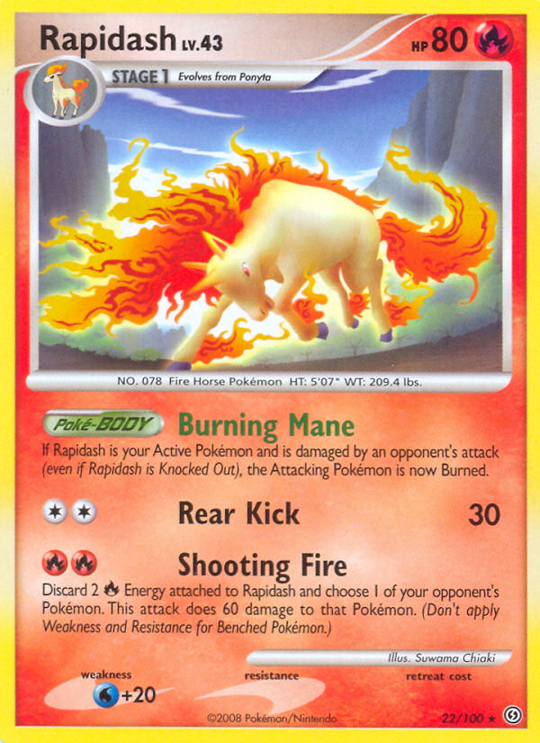 Rapidash (22/100) [Diamond & Pearl: Stormfront] | Gear Gaming Bentonville