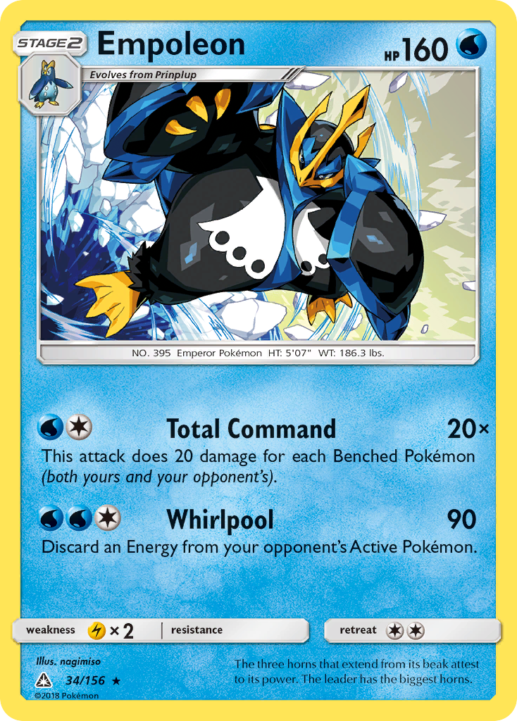 Empoleon (34/156) [Sun & Moon: Ultra Prism] | Gear Gaming Bentonville