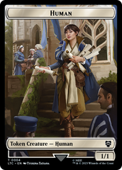 Human Knight // Human Double-Sided Token [The Lord of the Rings: Tales of Middle-Earth Commander Tokens] | Gear Gaming Bentonville