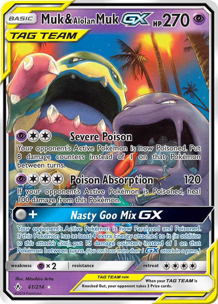 Muk & Alolan Muk GX (61/214) [Sun & Moon: Unbroken Bonds] | Gear Gaming Bentonville