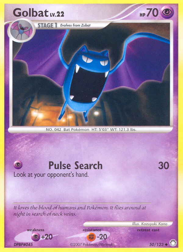 Golbat (50/123) [Diamond & Pearl: Mysterious Treasures] | Gear Gaming Bentonville