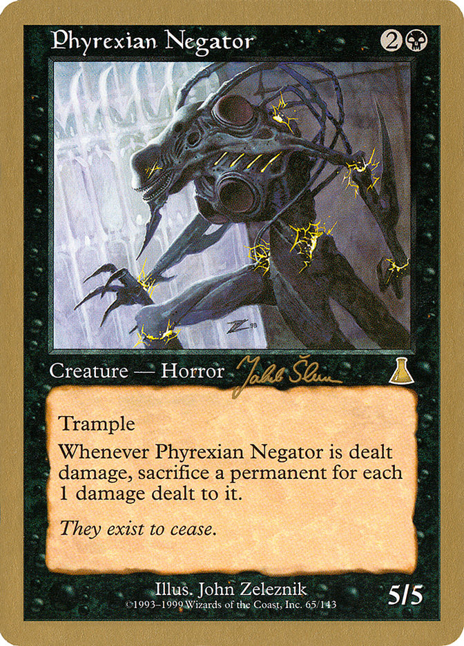 Phyrexian Negator (Jakub Slemr) [World Championship Decks 1999] | Gear Gaming Bentonville