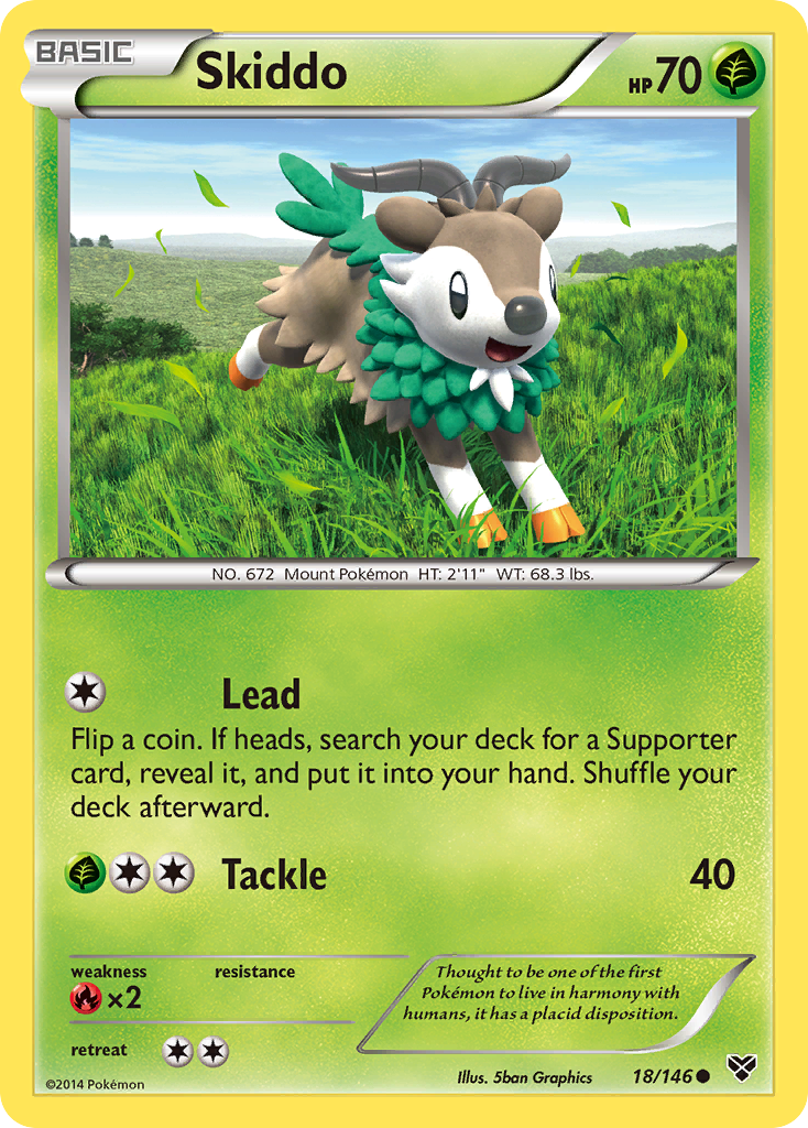 Skiddo (18/146) [XY: Base Set] | Gear Gaming Bentonville