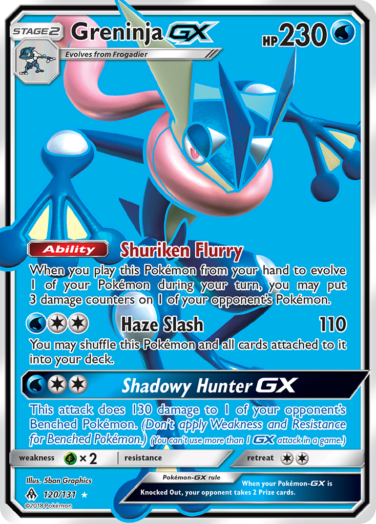 Greninja GX (120/131) [Sun & Moon: Forbidden Light] | Gear Gaming Bentonville