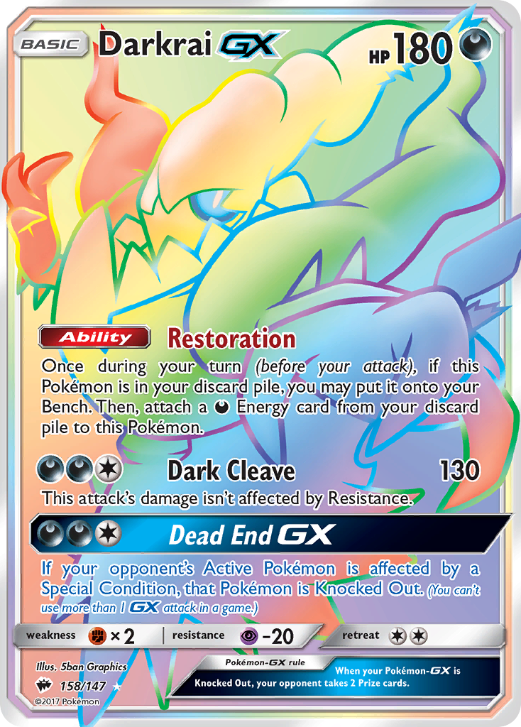 Darkrai GX (158/147) [Sun & Moon: Burning Shadows] | Gear Gaming Bentonville