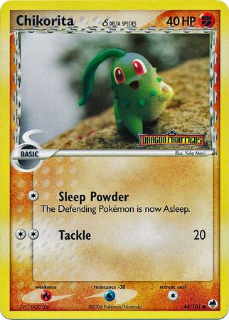 Chikorita (44/101) (Delta Species) (Stamped) [EX: Dragon Frontiers] | Gear Gaming Bentonville