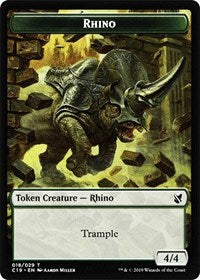 Rhino // Egg Double-sided Token [Commander 2019 Tokens] | Gear Gaming Bentonville