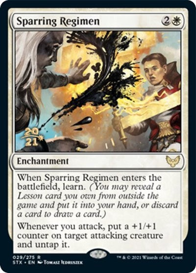 Sparring Regimen [Strixhaven: School of Mages Prerelease Promos] | Gear Gaming Bentonville