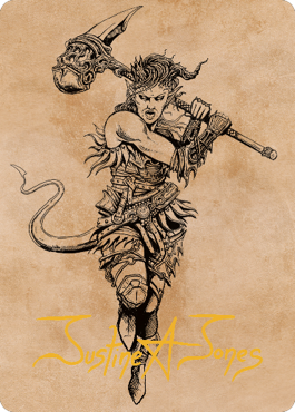 Karlach, Fury of Avernus Art Card (54) (Gold-Stamped Signature) [Commander Legends: Battle for Baldur's Gate Art Series] | Gear Gaming Bentonville