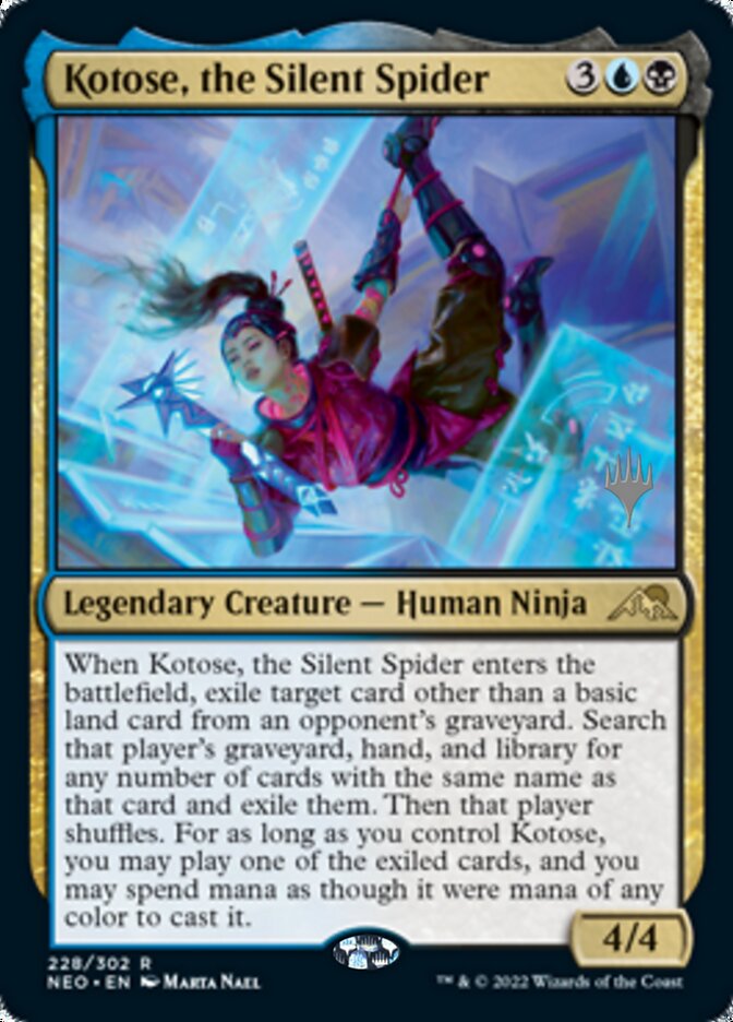 Kotose, the Silent Spider (Promo Pack) [Kamigawa: Neon Dynasty Promos] | Gear Gaming Bentonville