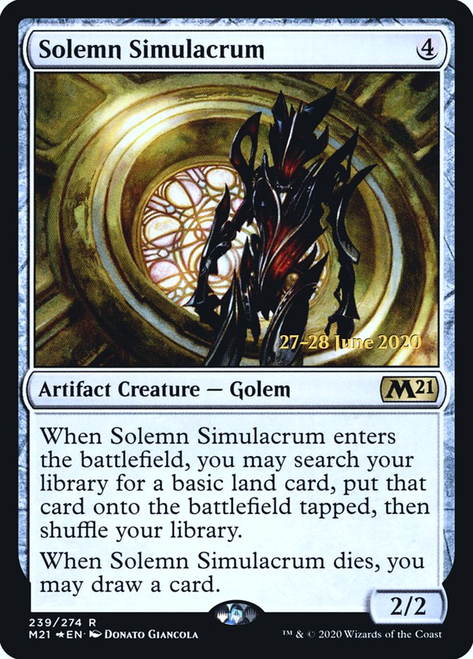 Solemn Simulacrum  [Core Set 2021 Prerelease Promos] | Gear Gaming Bentonville