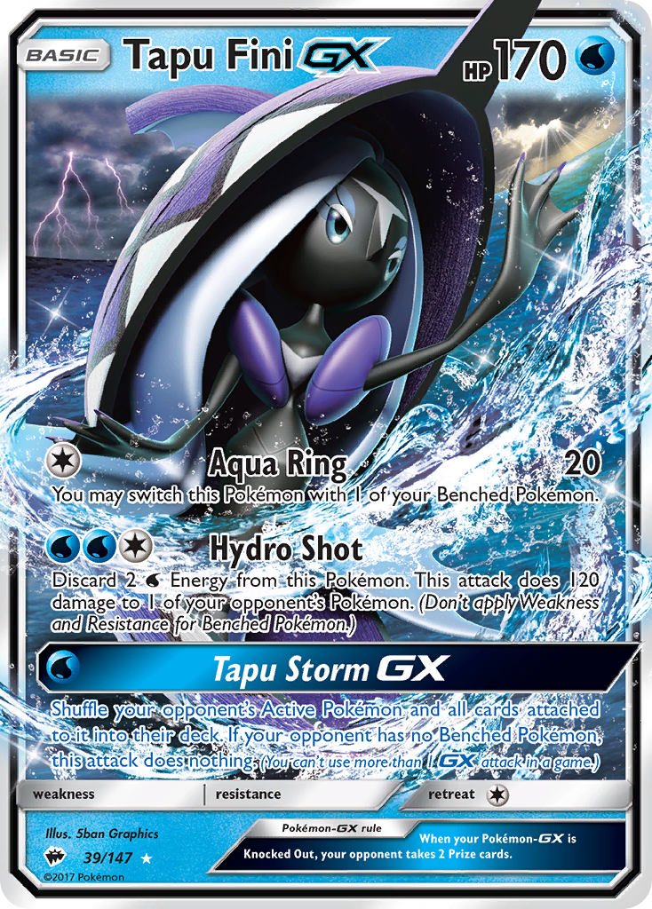 Tapu Fini GX (39/147) [Sun & Moon: Burning Shadows] | Gear Gaming Bentonville